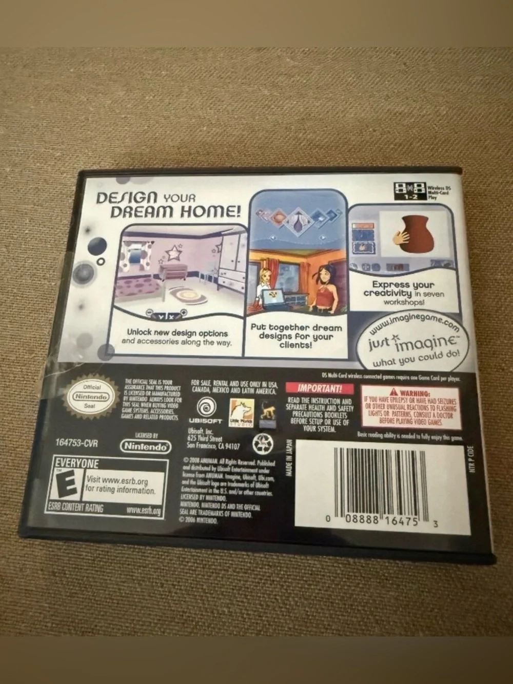 Nintendo DS Imagine Interior Designer & Fashion Designer